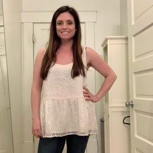 Cream silky blouse from Anthropologie, Size M